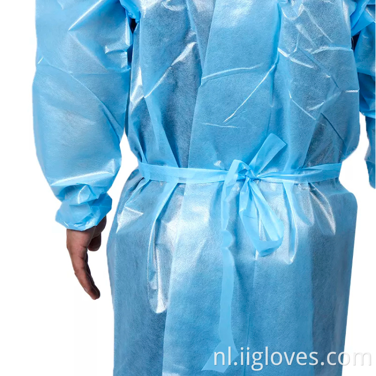 Veiligheid Cuff Massage Patiënt Laminated Isolation 40GSM Insolatie Isolatieve bediening Theaterjurk